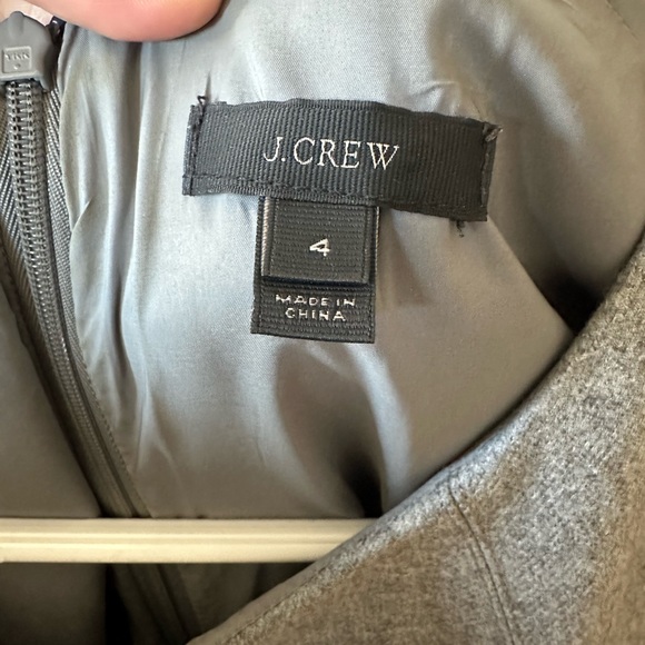 EUC J. Crew Grey Wool Suiting Dress Size 4 - Picture 3 of 3